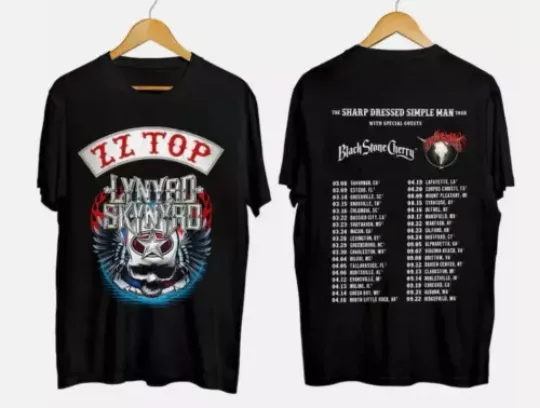 Lynyrd Skynyrd ZZ Top Tour 2024 T-Shirt, ZZ Top World Tour 2024