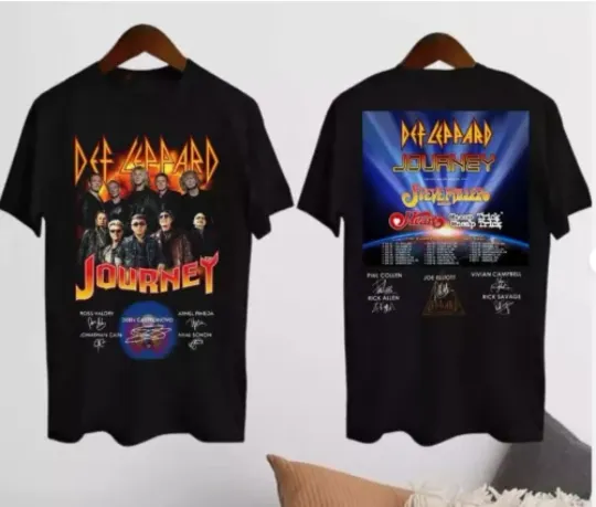 Def-Leppard And Journey The Summer Stadium Tour 2024 Signature T-Shirt