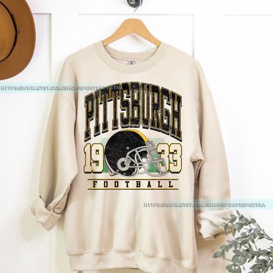 Discover Pittsburgh Football Vintage Sweatshirt,Vintage Unisex Pittsburgh Crewneck,Gift for Football Fan,Oversized Pittsburgh Sweatshirt