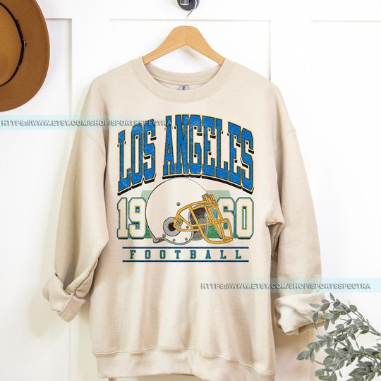 Discover Los Angeles Football Vintage Sweatshirt,Los Angeles Charger Football Crewneck,Los Angeles Football Sweatshirt Fan Gift