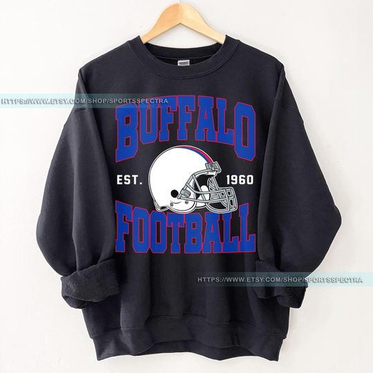 Buffalo Football Vintage Sweatshirt,Buffalo Bill Crewneck Sweatshirt,Buffalo New York,Buffalo Bill Fan Gift,Sunday Football