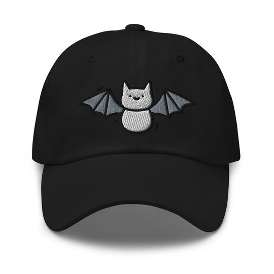 Discover Cute Bat Hat | Cute Halloween Baseball Cap | Unisex Embroidered Hat