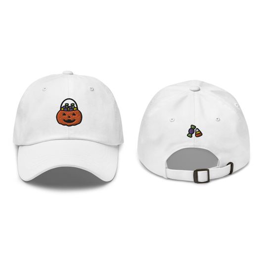 Discover Halloween Embroidered Baseball Cap, Trick or Treat Hat, Fall Pumpkin Hat