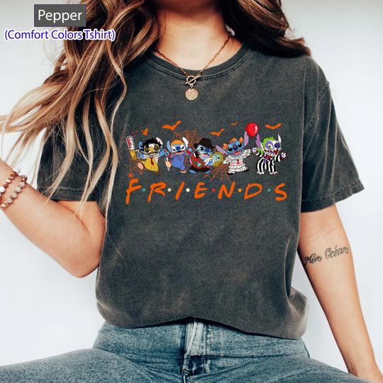 Discover Stitch Friends Halloween Shirt, Stitch Disneyland Halloween Shirt,Disney Halloween Gift, Disney Matching Shirts, Disney Spooky Season Shirt