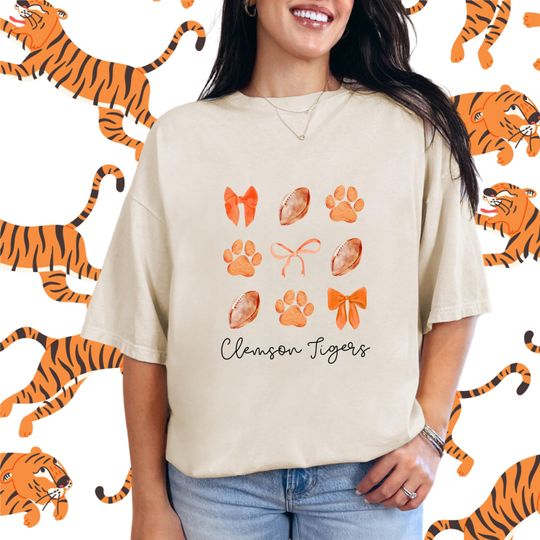 Comfort Colors Clemson Tigers Gameday Shirt, Clemson Football Shirt, Clemson Tigers College Football, Tailgating, College Shirt