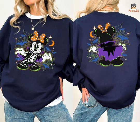 Mickey and Friends Halloween Shirt, Minnie Vampire Skeleton Shirt, Disneyland Halloween Shirt, Family Halloween Shirt,Disneyworld Trip Shirt