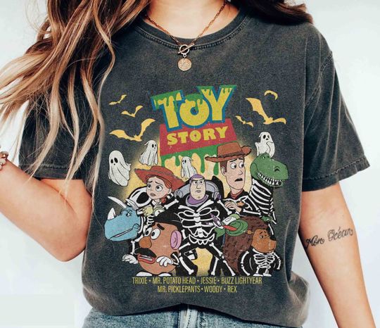 Discover Retro Toy Story Halloween Shirt, Disneyland Halloween Sweatshirt, Vintage Toy Story Shirt, Halloween Party 2024, Pixar Halloween Shirt