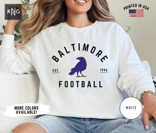 Discover Baltimore Football Sweatshirt, Ravens Football Sweatshirt, Baltimore Football Crewneck, Baltimore Sports Apparel, Ravens Football Gift