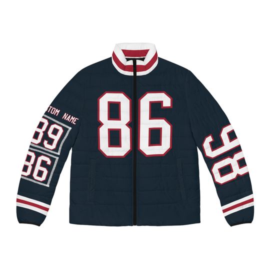 Discover Custom Houston Name & Number Taylor's Game Day Men's Puffer Jacket/ Coat