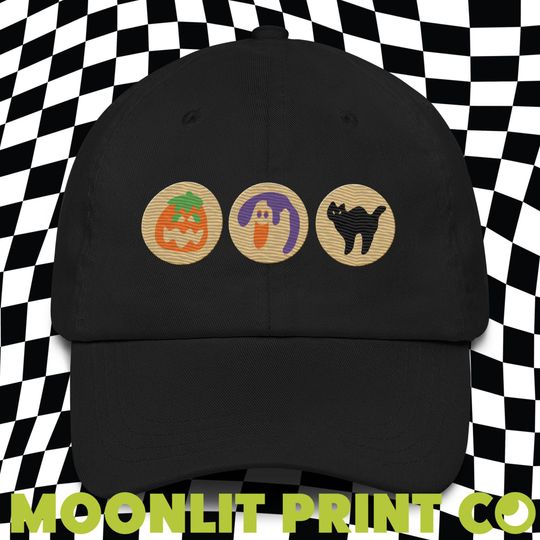 Halloween Sugar Cookie Embroidered Dad Hat, Halloween Dad Hat, Trendy Dad Hat