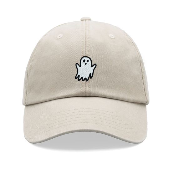 Discover Ghost Baseball Cap Vintage Washed Cotton Unisex Dad Hat Adjustable