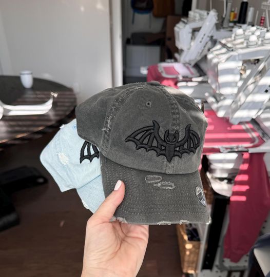 Discover Halloween Hat. Bat Hat. Fall. Autumn. Halloween. Spooky