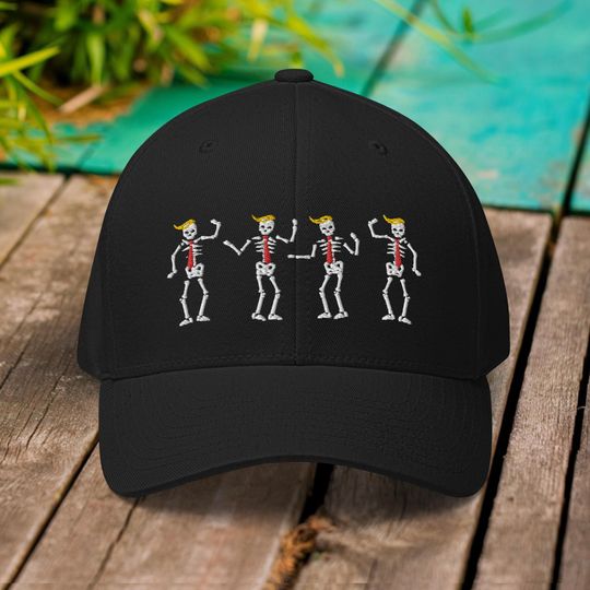 Discover Dancing Trump Hat, Halloween Dancing Skeletons, MAGA hat, Trump 47