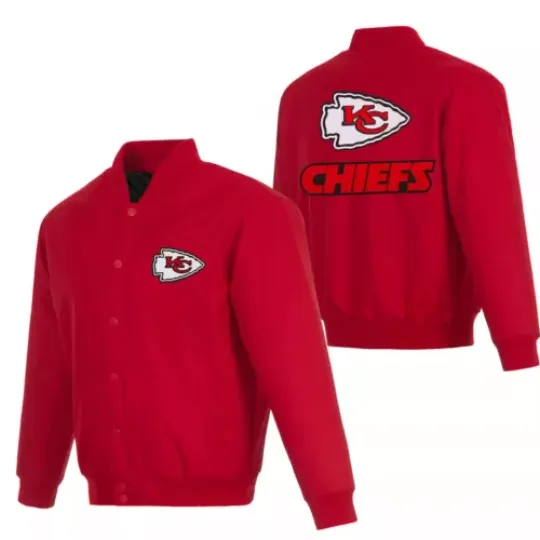 football Kansas City Chiefs Thick Wool Letterman Baseball Varsity Jacket