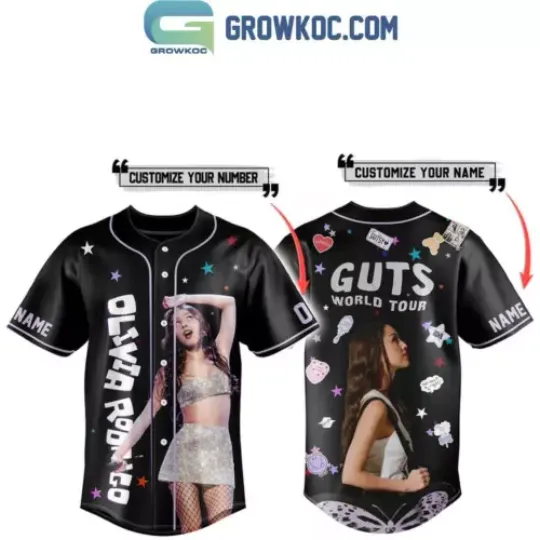 Olivia Rodrigo Guts World Tour Small Girl Personalized Baseball Jersey