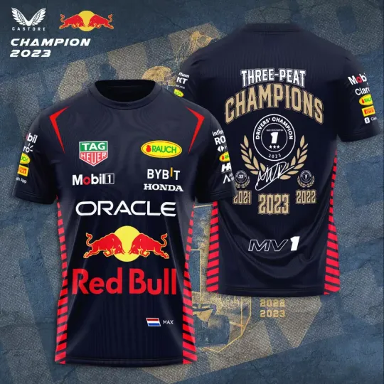 Discover Red-Bull F1 Racing Team All Over Printed Shirt, Redbull Auto Racing Fan Shirt 3d