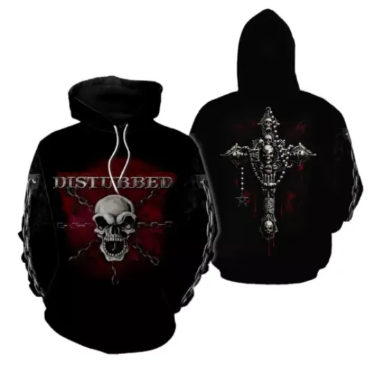 Discover Disturbed 3D hoodie Cool band