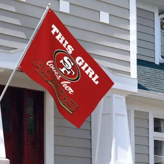 This Girl Loves Her Best Fans Flag Outdoors Banner San Francisco 49ers