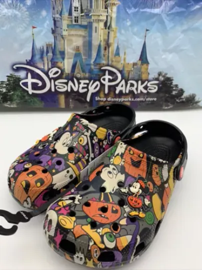 Disney Parks Halloween Mickey Mouse Pumpkin Adult Clogs