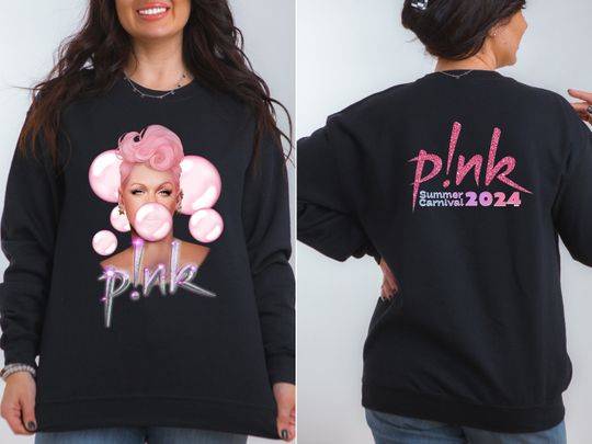 Discover Pink Singer Summer Carnival 2024 Tour Sweatshirt, Pink Fan Lovers, Music Tour 2024 Sweatshirt, Concert 2024 P!nk Sweatshirt