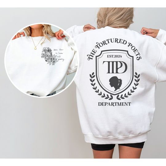 Discover All's Fair In Love and Poetry Sweatshirt - Poetry Sweatshirt - Poet Sweatshirt - Poet Gift - Lyricist Gift - TTPD Sweatshirt - TTPD Merch