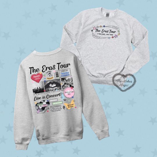 singapore night 6 retro sweater | gildan | tour | female rage | merch | eras | mirrorball | it was rare | tour sweater | in my era