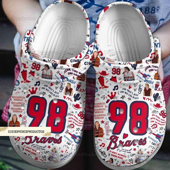 Wallen 98 Braves Clogs, Wallen Western Shoes Men, Wallen Bullhead Sandals, Braves 98 Shoes Women, Wallen Country Music Shoes