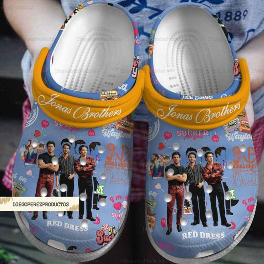Jonas Brothers Clogs, Jonas Five Albums One Night Tour, Joe Jonas Sandals, Jonas Brothers 2024 Casual Shoes, Joe Jonas Gift