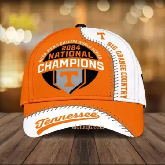 NCAA Men’s College World Series 2024 Mational Champions Tennessee Volunteers Cap