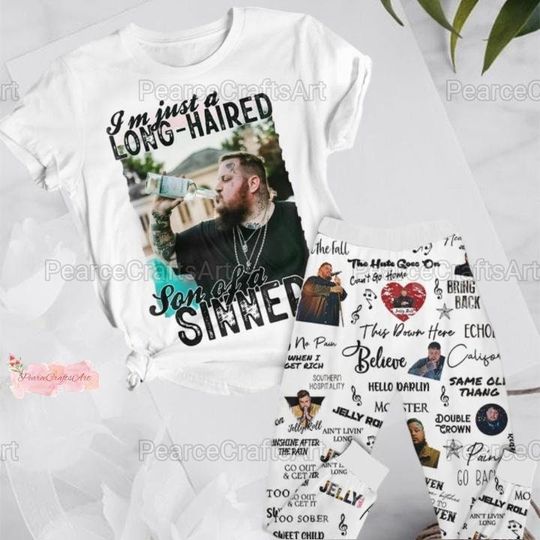 Jelly Roll Pajamas Set, Jelly Roll Pajamas Pants, Jelly Roll Holiday Pajamas, Jelly Roll Women Pajamas, Jelly Roll Bridesmaid Pajamas