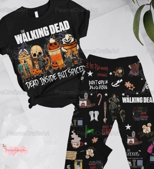 The Walking D Pajamas, The Walking D Shirt, Andrew Lincoln Halloween Pajamas, Rick Grimes Women Pajamas, Daryl Dixon Pj Set