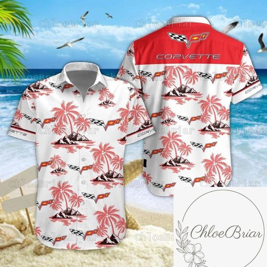 Discover Corvette Shirt, Corvette Hawaiian Shirt, Corvette Shirt For Men, Men Hawaiian Shirt, Bachelor Party Shirt, Husband Gift, Fathers Gift