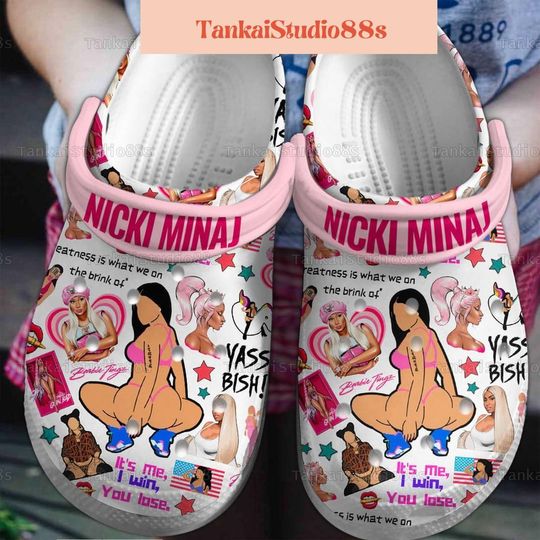 Nicki Minaj Shoes, Nicki Minaj Tour 2024 Girl Shoes, Pink Friday 2 Casual Shoes, Nicki Minaj Rapper Sandals, Nicki Minaj Merch