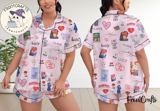I Love Lucy Pajamas Short Set, I Love Lucy Pajamas Set, Holiday Pajamas Set, Pajamas Pants, Women Pajamas, Sleepwear Pyjamas