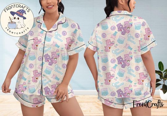 Discover Care Bears Pajamas Short Set, Care Bears Pajamas Set, Holiday Pajamas Set, Pajamas Pants, Women Pajamas, Sleepwear Pyjamas