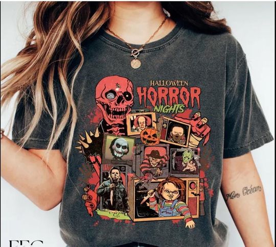 Discover Halloween HN Comfort Colors Shirt, Vintage Halloween Movie, Horror T-shirt, Halloween Horror Movie Shirt, Halloween Party 2024