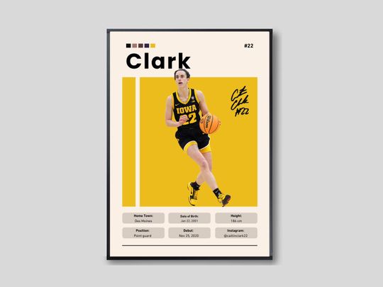 Discover Caitlin Clark Poster, Indiana Fever, WNBA poster, Helvetica, Mid-Century Modern, Girl Bedroom art, Basketball bedroom, Girl room, Minimalist