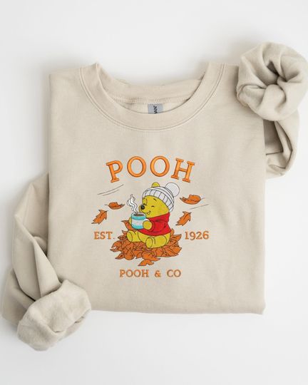 Discover Winnie the Pooh Embroidered Sweatshirt - Embroidered Crewneck