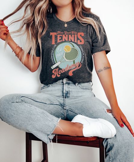 Discover Vintage Style Tennis Shirt, Tennis Shirt for Women, Retro Tennis Shirt,  New York Tennis Club Shirt, Tennis Player Shirt, Tennis Lover Gift