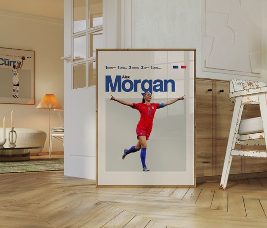 Discover Alex Morgan Poster, Football Poster, Minimalist, Helvetica, Mid-Century Modern, Football Bedroom Decor, Soccer Gift