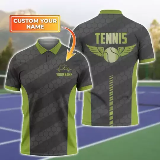Discover Personalized Tennis 3D Polo Shirt Polo Shirt For Tennis Players Father's Day Gift
