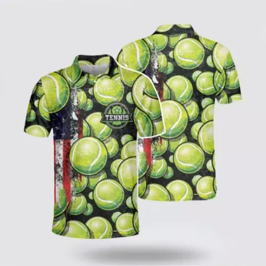Tennis Player Polo Shirt For Men Tennis 3D All Over Print Polo Shirt