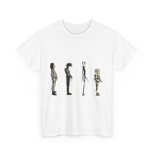 Halloween T shirt, Edward Scissor Hands, Jack Skellington, Beetler Juice, Tim Burton Art Shirt