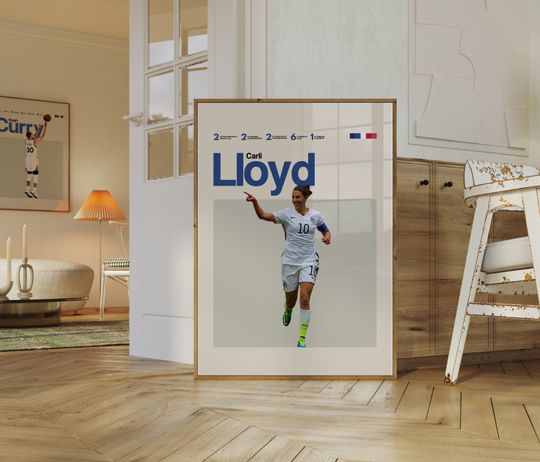 Discover Carli Lloyd Poster, Football Poster, Minimalist, Helvetica, Mid-Century Modern, Football Bedroom Decor, Soccer Gift