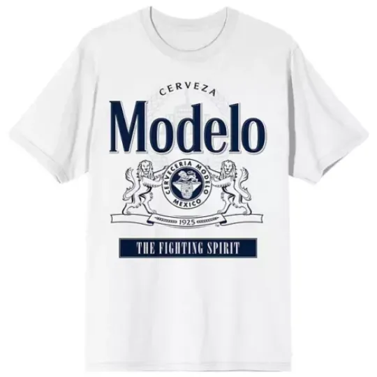 Discover Men's Modelo  Beer, Cerveza Logo Short Sleeve T-Shirt