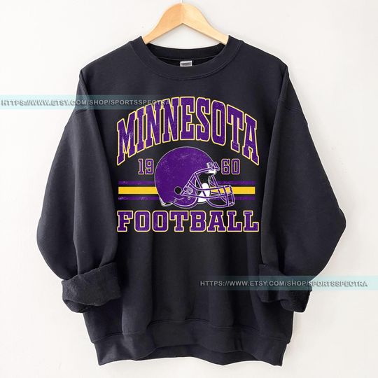 Minnesota Football Sweatshirt, The Vikes Sweatshirt, Vintage Minnesota Crewneck, Viking Sweatshirt, Minnesota Fan Gift
