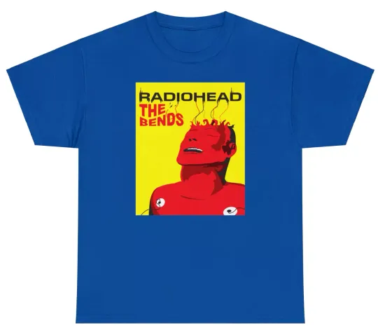 Discover Radiohead Band T-Shirt 90s The Bends Album Rock Brand New With Tags Gildan Tee