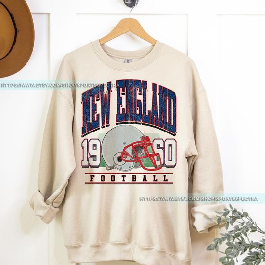 Discover New England Football Vintage Sweatshirt,The Pats T-Shirt,Vintage New England Fan Gift Crewneck,Patriot Sweatshirt Fans Gift