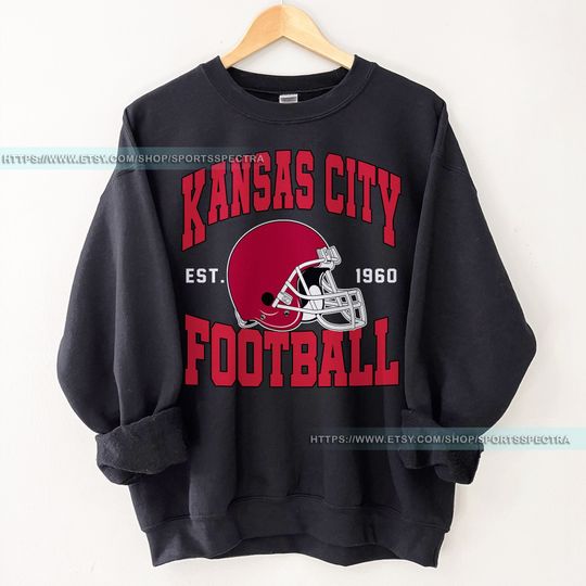Discover Kansas City Football Vintage Sweatshirt, Kansas City Football Crewneck, Football Sweatshirt, Kansas City Fan Gifts