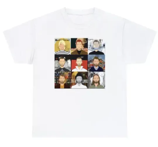 Radiohead Band Album Covers T-Shirt 90s rock Brand New With Tags Gildan Tee